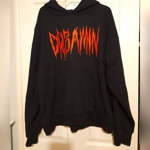 XSET Clix Dreamin Black Hoodie with Orange Graphic